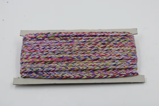 Pink, Purple, Blue, Green and Yellow Variegated Choti Braid