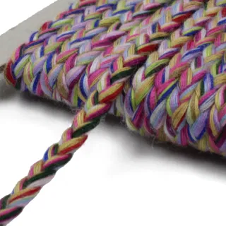 Pink, Purple, Blue, Green and Yellow Variegated Choti Braid sample, design MT-D20219DD, view 9