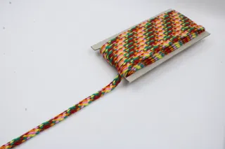 Green, Red and Brown Multicolour Braided Drawstring Cord sample, design MT-02036363, view 3