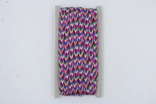 Multicolour Chevron Flat Braided Trim sample, design MT-4AFDB0D4, view 2