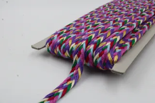 Multicolour Chevron Flat Braided Trim sample, design MT-4AFDB0D4, view 4