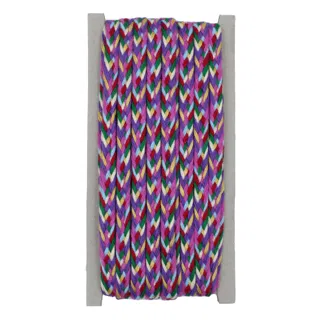 Multicolour Chevron Flat Braided Trim sample, design MT-4AFDB0D4, view 8