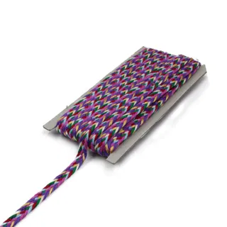 Multicolour Chevron Flat Braided Trim sample, design MT-4AFDB0D4, view 9