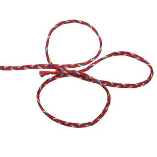 Red, Blue and Yellow Rounded Choti Braid sample, design MT-0F5336D3, view 2
