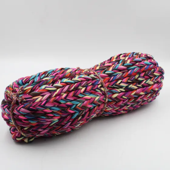 Magenta, Purple and Teal Multicolour Chunky Choti Braid