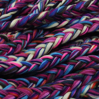 Magenta, Purple and Teal Multicolour Chunky Choti Braid sample, design MT-3612F522, view 10
