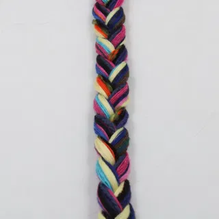 Magenta, Purple and Teal Multicolour Chunky Choti Braid sample, design MT-3612F522, view 11