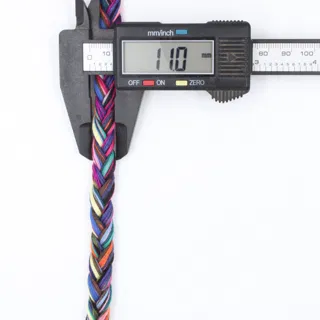Magenta, Purple and Teal Multicolour Chunky Choti Braid sample, design MT-3612F522, view 12