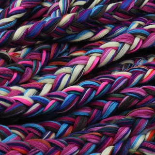 Magenta, Purple and Teal Multicolour Chunky Choti Braid sample, design MT-3612F522, view 15