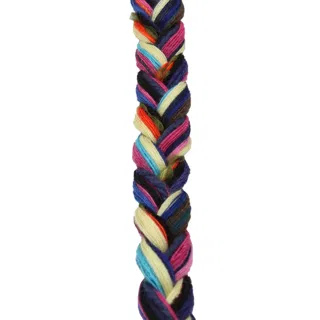 Magenta, Purple and Teal Multicolour Chunky Choti Braid sample, design MT-3612F522, view 16