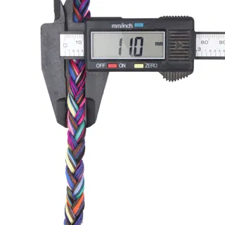 Magenta, Purple and Teal Multicolour Chunky Choti Braid sample, design MT-3612F522, view 17