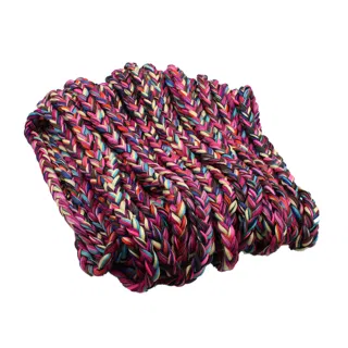 Magenta, Purple and Teal Multicolour Chunky Choti Braid sample, design MT-3612F522, view 19