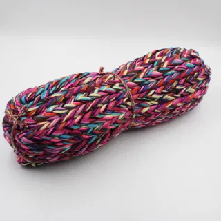 Magenta, Purple and Teal Multicolour Chunky Choti Braid sample, design MT-3612F522, view 2