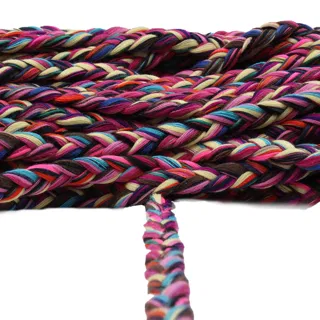 Magenta, Purple and Teal Multicolour Chunky Choti Braid sample, design MT-3612F522, view 21