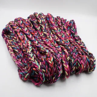 Magenta, Purple and Teal Multicolour Chunky Choti Braid sample, design MT-3612F522, view 3