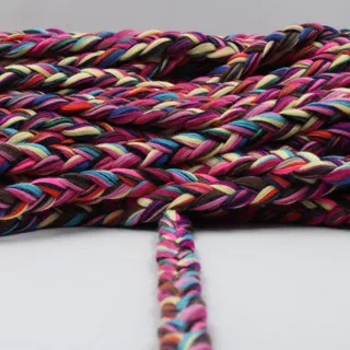 Magenta, Purple and Teal Multicolour Chunky Choti Braid sample, design MT-3612F522, view 5