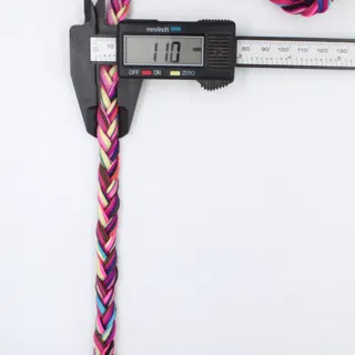 Magenta, Purple and Teal Multicolour Chunky Choti Braid sample, design MT-3612F522, view 6