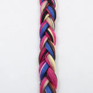 Magenta, Purple and Teal Multicolour Chunky Choti Braid sample, design MT-3612F522, view 7