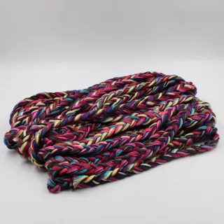 Magenta, Purple and Teal Multicolour Chunky Choti Braid sample, design MT-3612F522, view 9