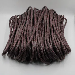 Burgundy and Grey Marl Decorative Braided Cord sample, design MT-31E9F59B, view 2