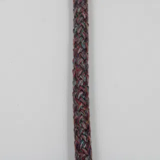 Burgundy and Grey Marl Decorative Braided Cord sample, design MT-31E9F59B, view 3