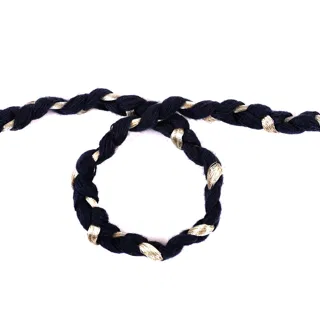 Navy and Off-White Chunky Choti Braid sample, design MT-0E7C0AE1, view 2