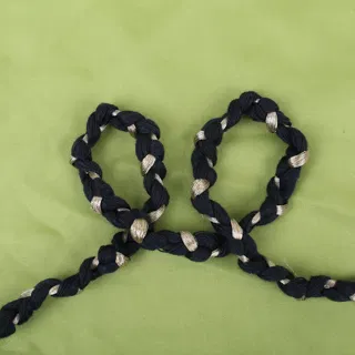 Navy and Off-White Chunky Choti Braid sample, design MT-0E7C0AE1, view 4