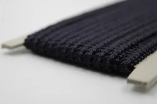 Dark Navy Blue Textured Braided Trim sample, design MT-E3BCC9D8, view 2