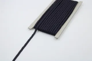 Dark Navy Blue Textured Braided Trim sample, design MT-E3BCC9D8, view 4