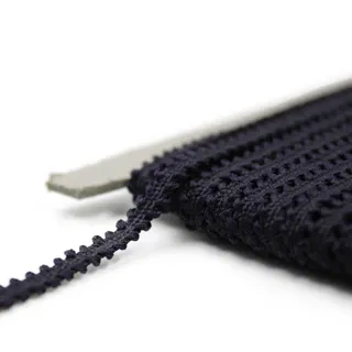 Dark Navy Blue Textured Braided Trim sample, design MT-E3BCC9D8, view 8