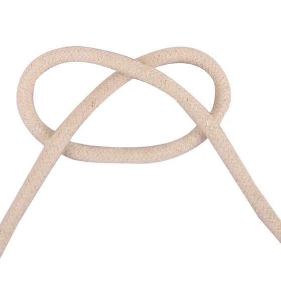 Off-White Braided Cord, Single Strand Open Loop