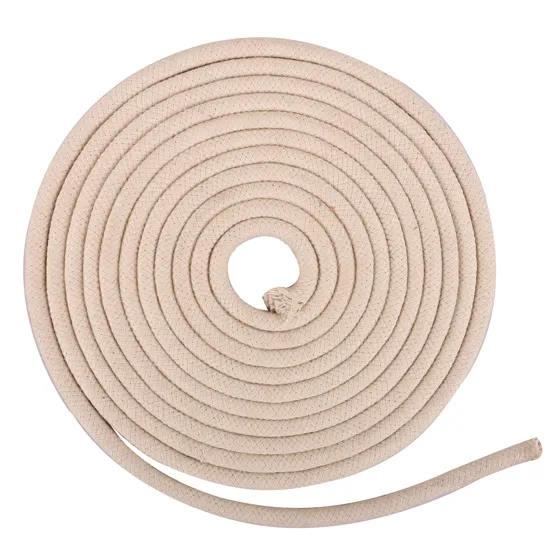 Off-White Braided Cord, Tight Flat Spiral Coil