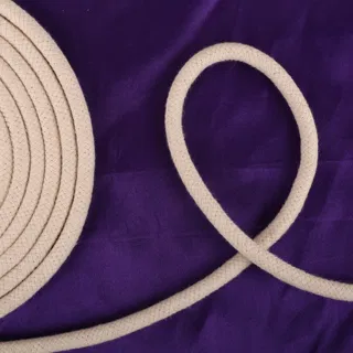 Off-White Braided Cord, Tight Flat Spiral Coil sample, design MT-79066295, view 4