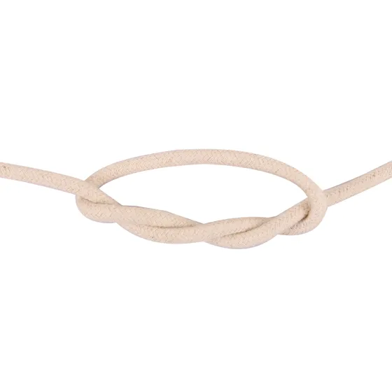 Off-White Braided Cord, Single Strand Twisted Loop