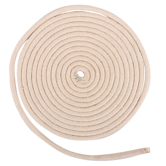 Off-White Braided Cord, Tight Coil with Curling Tail