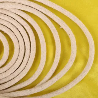 Off-White Braided Cord, Tight Coil with Curling Tail sample, design MT-C142A74C, view 4