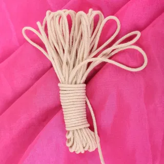 Off-White Round Braided Cord, Hank and Loops sample, design MT-EED82346, view 4