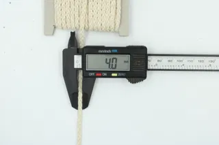 Off-White Textured Choti Braid, 4 mm sample, design MT-C94CFB3E, view 5