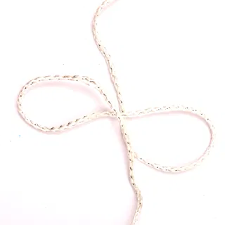 Off-White Fine Braided Cord with Dark Tracer sample, design MT-1B4FBA2E, view 2