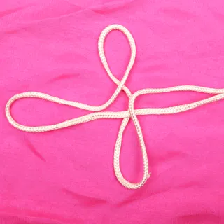 White Fine Braided Cord, Single Strand sample, design MT-4B84613B, view 4