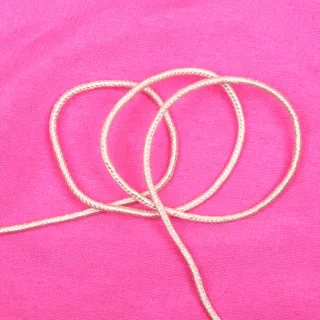 Cream Fine Braided Cord, Hank with Diagonal Tail sample, design MT-57CB2FF4, view 4