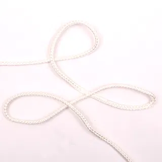 White Fine Braided Cord, Hank with Trailing Tail sample, design MT-884AA54C, view 3