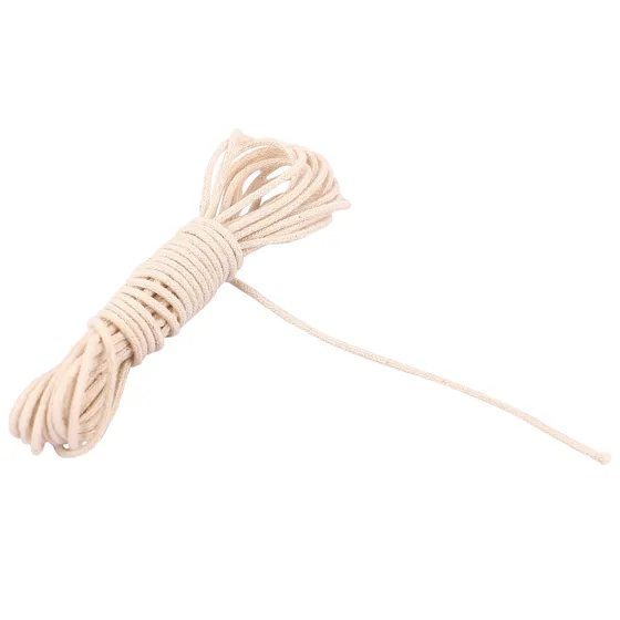 Off-White Fine Braided Cord, Slim Hank