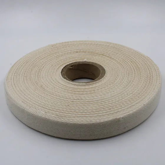 Off-White Herringbone Twill Tape in 8 Widths