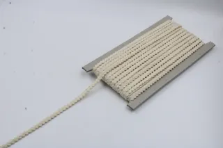 Off-White Flat Braid with Picot Edges sample, design MT-B45B2E45, view 3