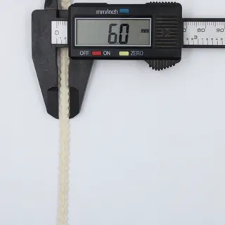 Off-White Flat Braid with Picot Edges sample, design MT-B45B2E45, view 5