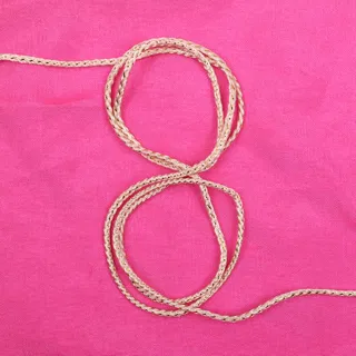 Off-White Braided Cord with Gold Metallic Tracer sample, design MT-07AC147C, view 4