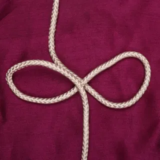 Ivory White Textured Braided Cord, Chevron Braid sample, design MT-5E8EF8CE, view 4