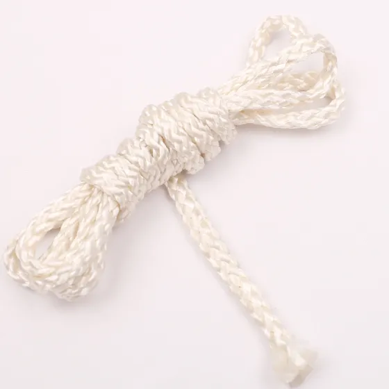 Bright White Textured Braided Cord, Zigzag Braid