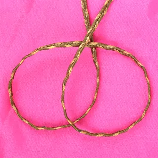 Olive Brown and Gold Choti Braid sample, design MT-D8FC3D9A, view 4